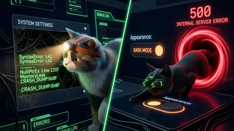 AI cats navigating a digital interface