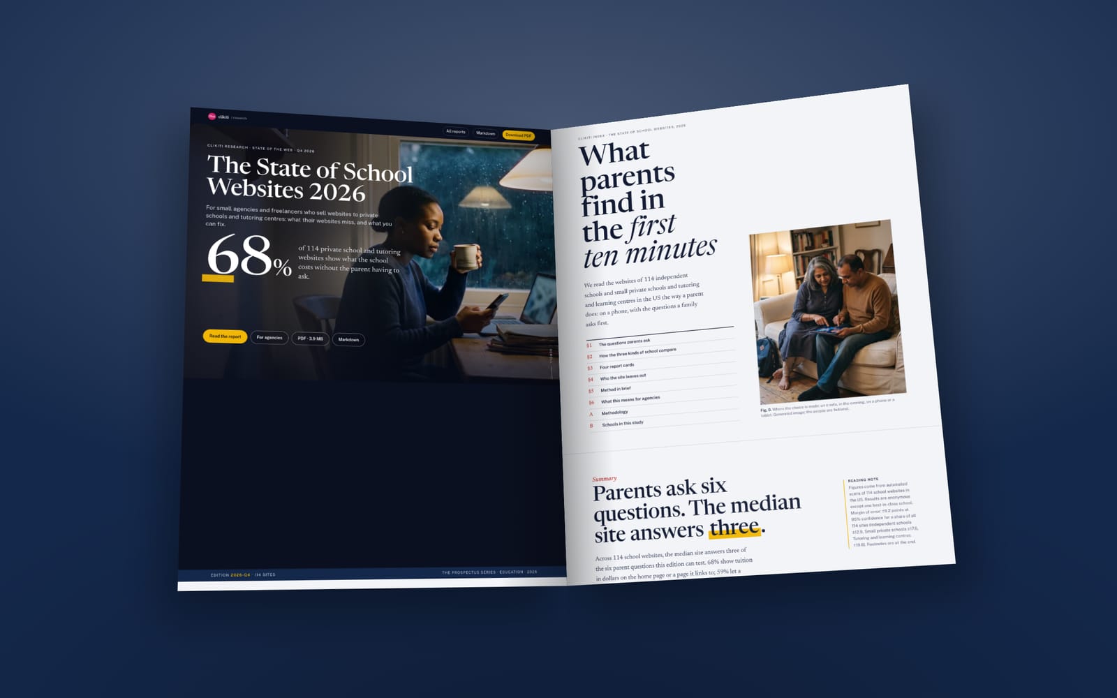 The opening pages of The State of School Websites 2026