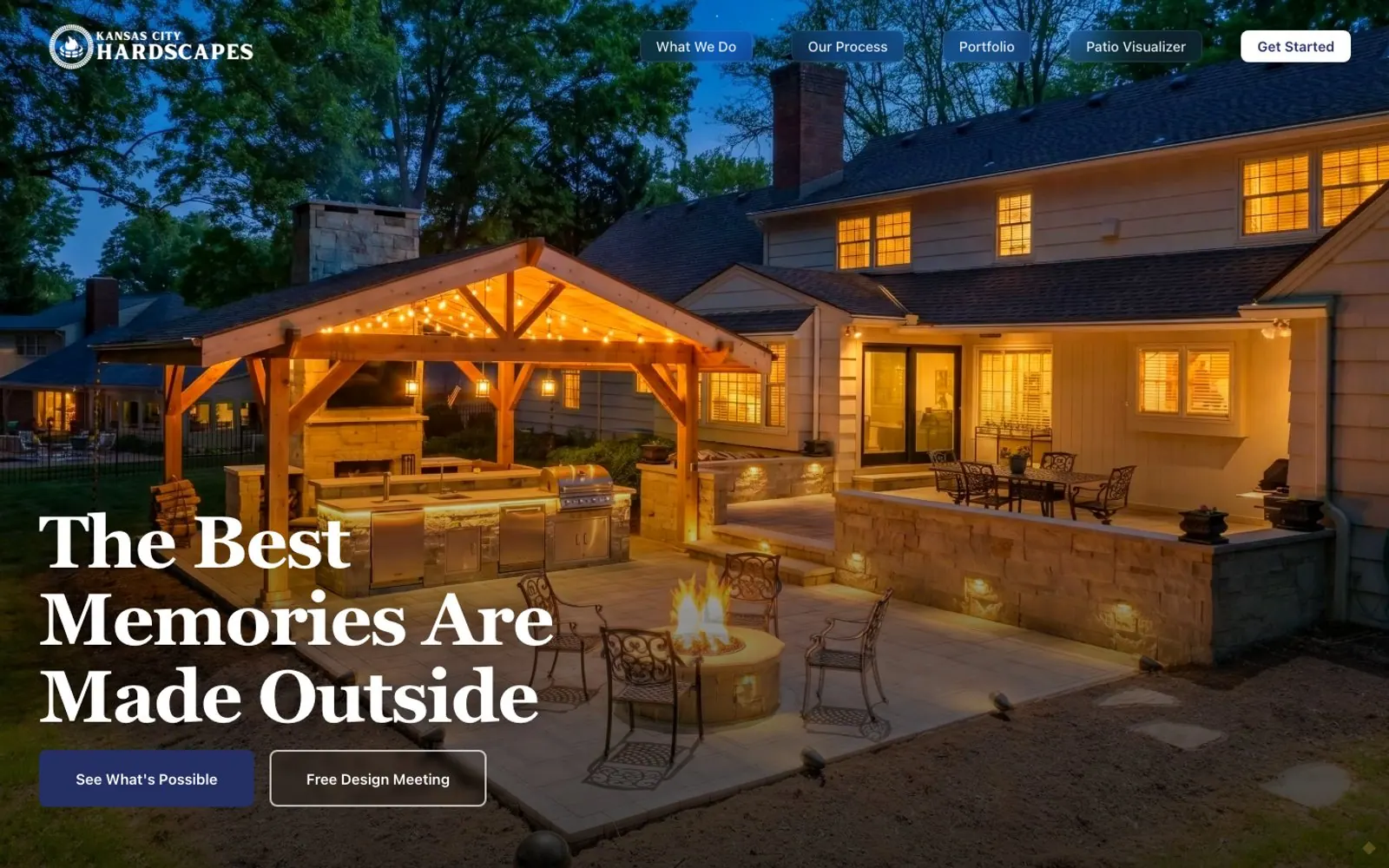 The home page of Kansas City Hardscapes