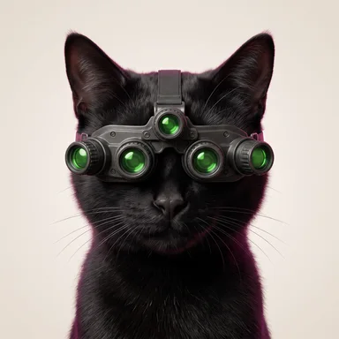 Shadow, accessibility researcher: an illustrated cat