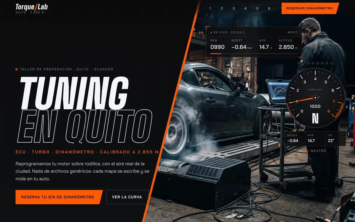 Torque Lab, the first screen
